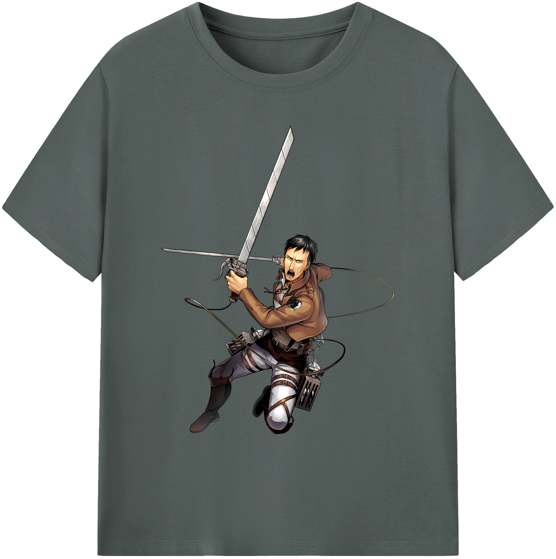 （画像用） 進撃の巨人 Attack on Titan 綿100％ メンズ半袖Tシャツ｜肌触りやわらか＆通気性